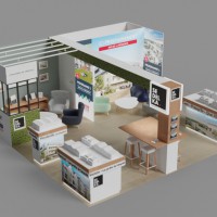 Stand Sedelka | Visualisation 3D du stand Sedelka pour le salon de...